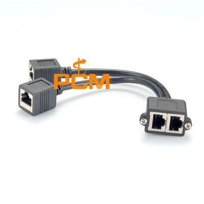 Ethernet rj45 στοίβαγμα διπλού θηλυκού καλωδίου